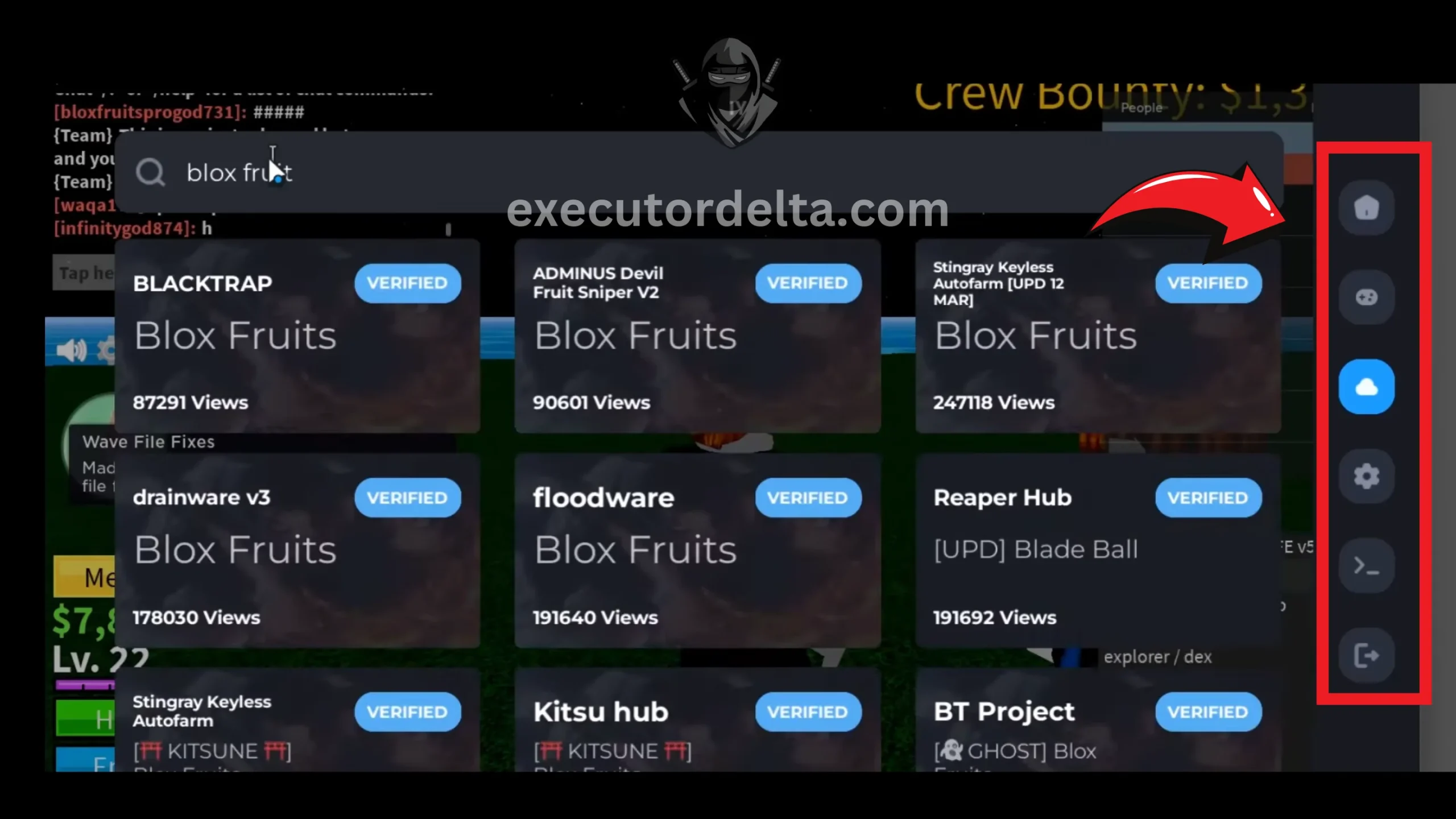 How to Download and Install Delta Executor on PC Using Android Emulator: Step-by-Step Guide (December 2025) 33 script panel in delta executor screenshot image
