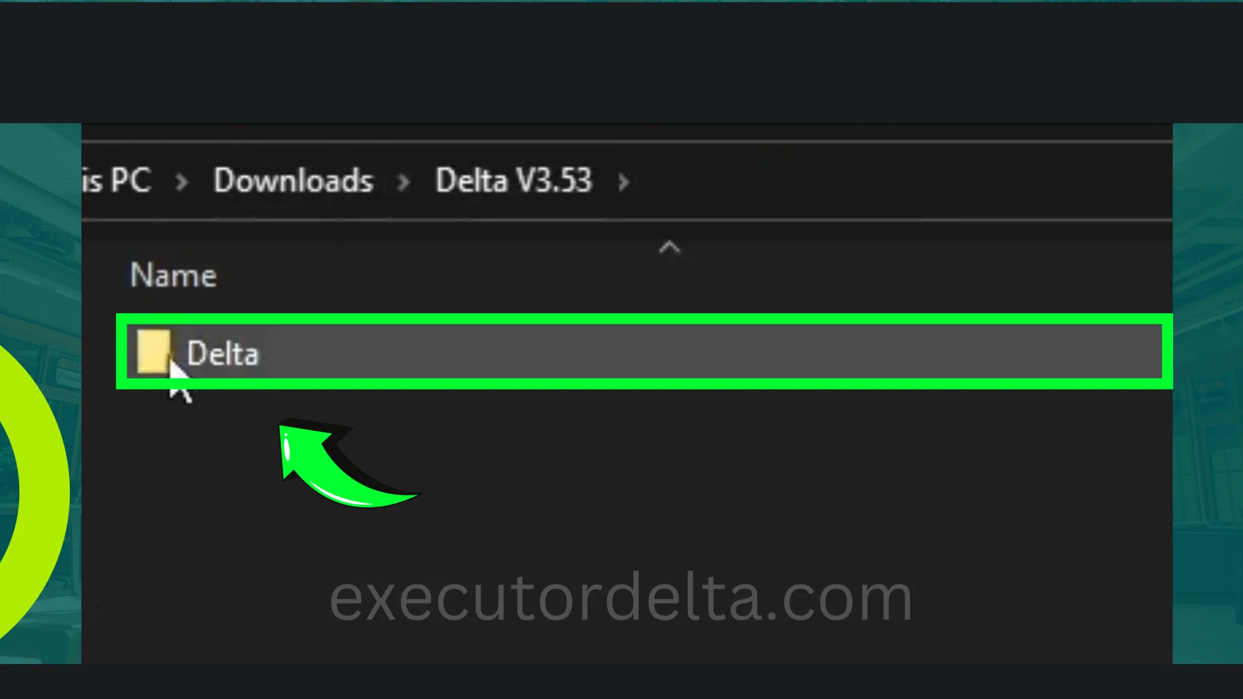 Delta extracted folder screenshot image