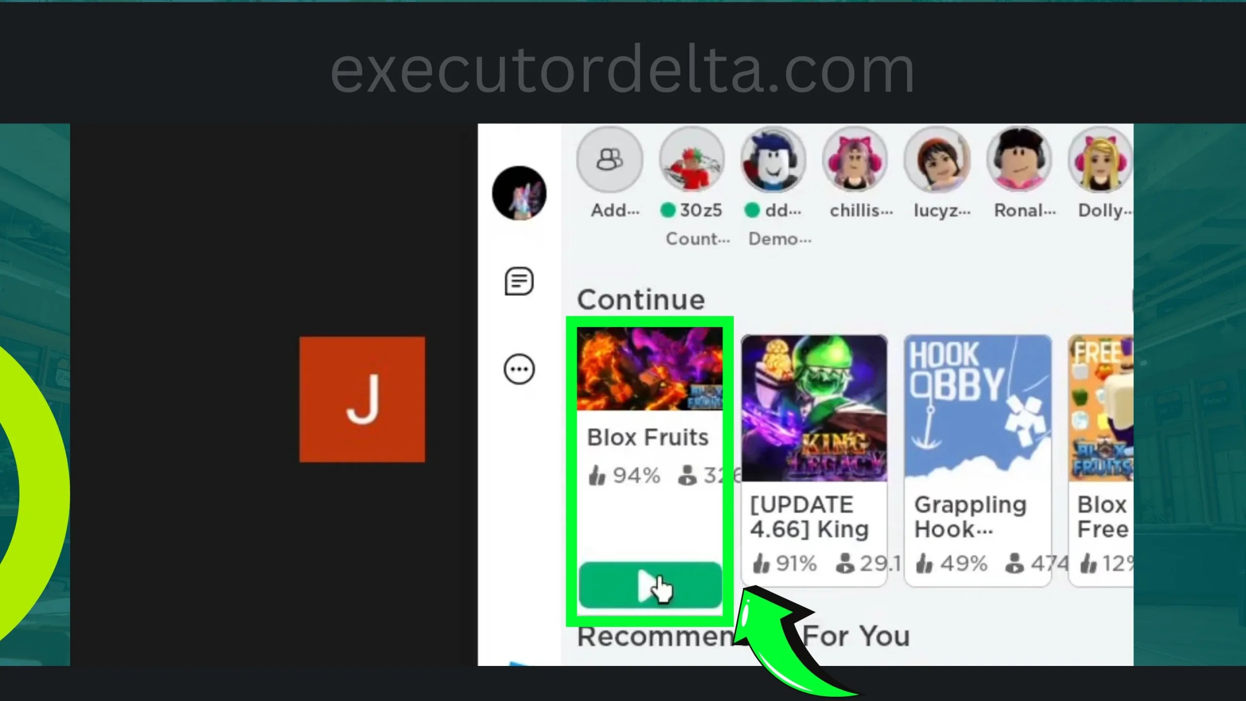 selecting a game in game selection window in Roblox screenshot image