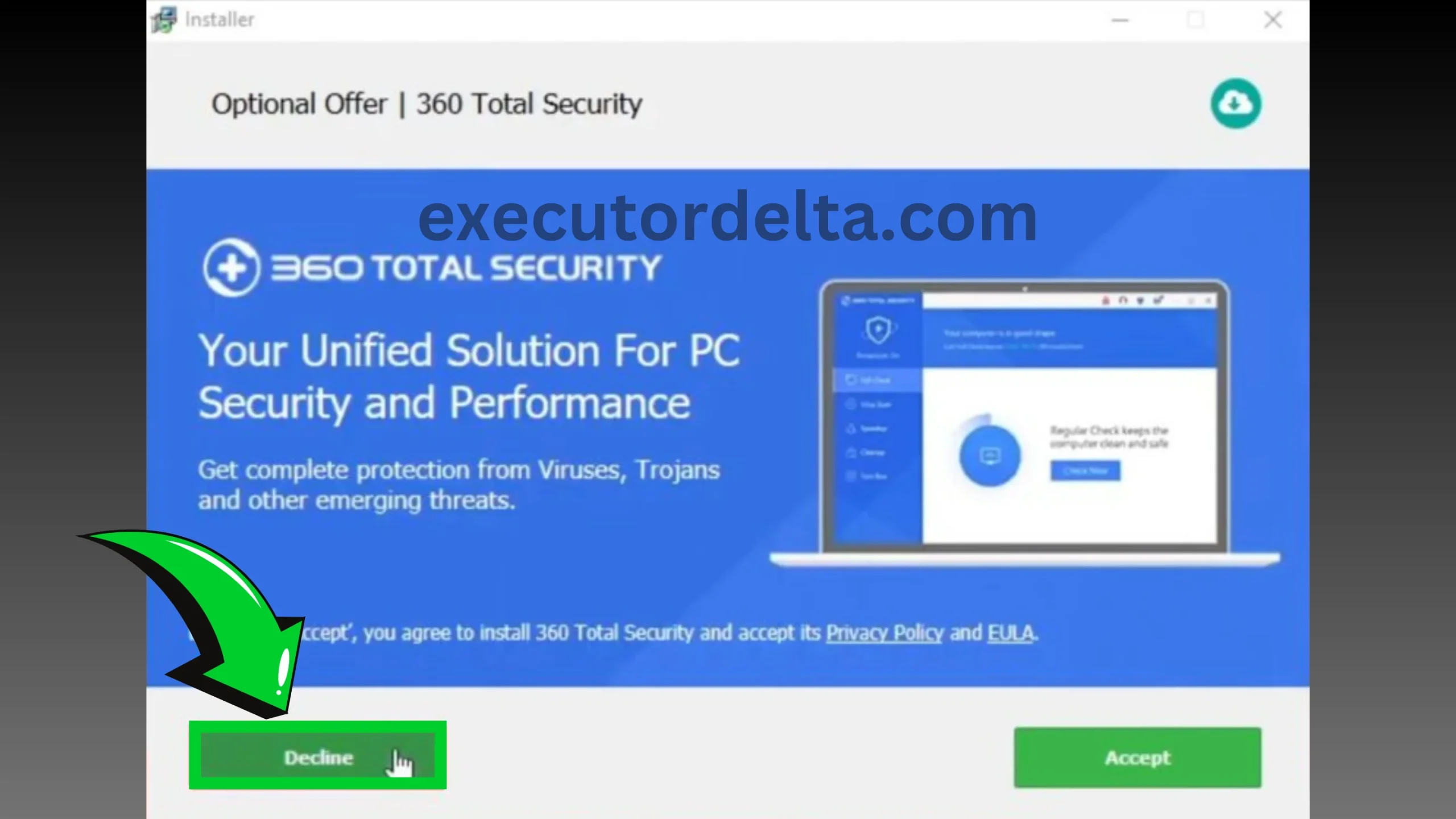 Declining other offers for getting Delta executor screenshot image