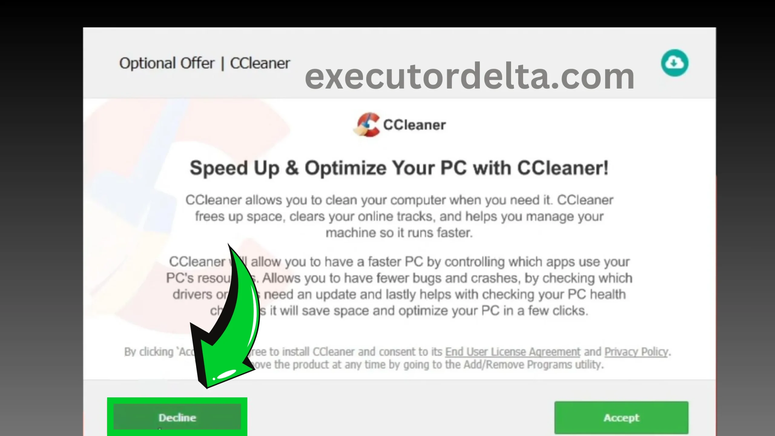 Other offers window in Delta installer screenshot image
